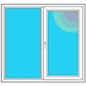 Серия домов П3 - Двухстворчатое окно с энергосберегающим стеклопакетом